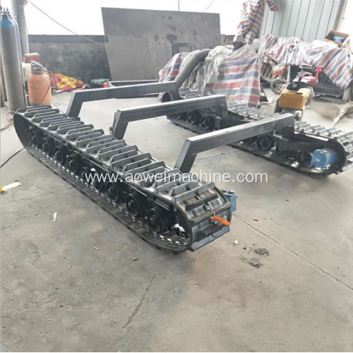 2 ton rubber steel system robot chassis crawler  1 ton undercarriage for agriculture dumper with RC remote control